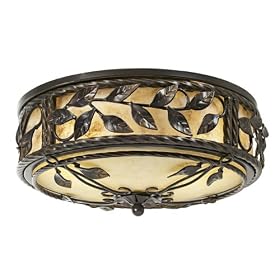 Rustic Vine 14 Wide 3 Light Flushmount Ceiling Light by LAMPS PLUS