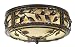 Rustic Vine 14" Wide 3 Light Flushmount Ceiling Light