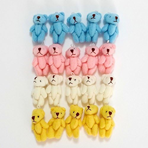 20 Pcs 4 color Little / Mini Bear Stuffed Doll Very Cute 3.5cm Wholesale
