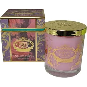 Antique Rose Portus Cale Castelbel Boxed Transferware Glass Jar Candle
