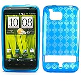 Blue Argyle Rubberzied TPU Silicone Skin Cover Case for Verizon Wireless NE ....