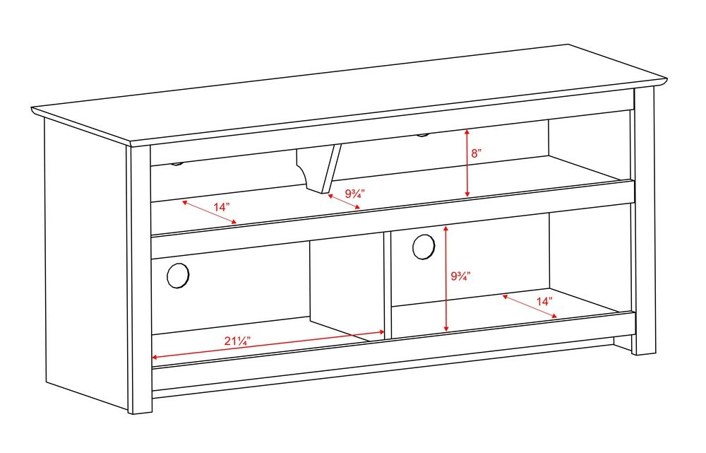 Amazon.com - Prepac Black Vasari Flat Panel Plasma/LCD TV Console ...