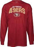 San Francisco 49ers Garnet NFL Long Sleeve Goal Line Tee Shirt By Reebok