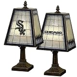 Chicago White Sox Art Glass Table Lamp