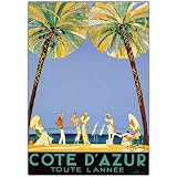 Trademark Global V7084-c1824gg Cote Dazur By Jean Dumergue-framed 18x24 Canvas Art