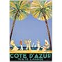 Trademark Global V7084-C1824GG, Cote D'Azur by Jean Dumergue-Framed 18x24 Canvas Art