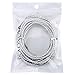 BEADNOVA 3.0mm Round Folded Bolo Braided Leather Cords for Bracelet Necklace Jewelry Making 5 m, White