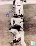 Yogi Berra Autographed with Don Larsen Perfect Game 16 x 20 Photograph (Unframed)