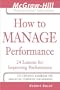 How to Manage Performance