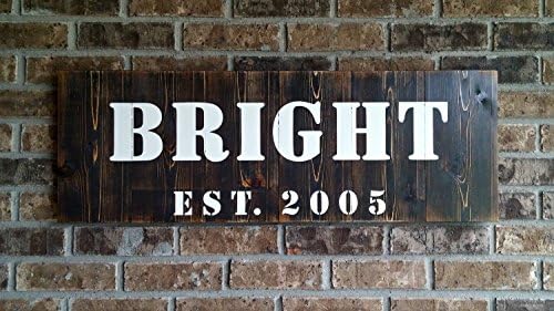 Wood Family Name Sign with Established Date