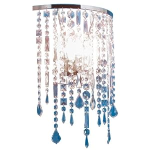 Eurofase 12893-010 Niagara 1-Light Wall Sconce, Chrome Crystal by Eurofase