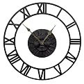 Black Floating Indoor/Outdoor Sun Wall Clock - 20"