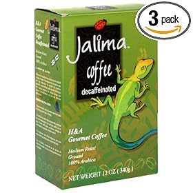 Jalima Coffee H & A Premium Decaf Ground Coffee, Medium Roast, 12-Ounce Boxes (Pack of 3)