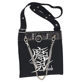 HB-012-5 BLK CANVAS W/CHAINS/PUNK