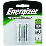 ENERGIZER NH12BP-2 Rechargeable NiMH Batteries (AAA 2-pk)