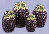 GRAPE 3-D Canisters Set of 4 - GRAPES ^NEW^ Canister