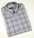 BURBERRY-SHIRTS/TIES - Burberry Blue Plaid Sport Shirt