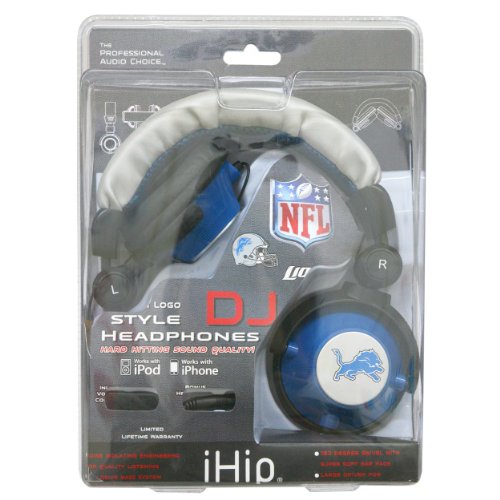 NFL Detroit Lions Team Logo DJ Headphone
