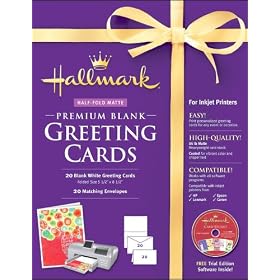 Hallmark Blank Greeting Cards Half-fold Matte Premium 20 Count
