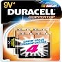 Duracell Batteries in Reclosable Storage Pack, Size 9 Volt (Pack of 4)