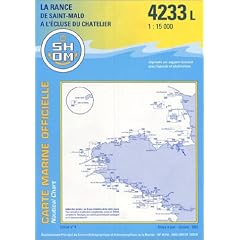 Carte marine : La Rance, de St-Malo � l'�cluse du Chatelier