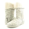 Coach Women's Nikole Signature Shearling Boots A7265 (Silver)