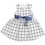 Fairy Season Cute Baby Toddler Girl Kids Cotton Top Bowknot Plaid Dress Outfit Clothes 6-9 Months
