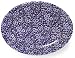 Queen's China Blue Calico Oval Platter, 12 Inch