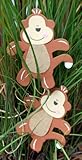 Felted Monkey Quilt Clips - Set/2