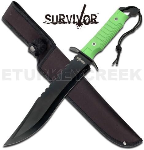 HK-757GN ZOMBIE SURVIVAL HUNTING KNIFE YyVc9cKDj 16" GREEN RUBBER rVD5xxn HANDLE ayeuiu56 hlbv23rt Zombie hpEuQ5Hm Survivor 4TwWK KnifeFixed Blade Knife16" Overall Length9.5" Black Stainless Steel Blade3.5MM Blade ThicknessGreen Rubber Coated Abs HandleIncludes Nylon Sheath