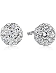 Fossil Disc Silver Stud Earrings