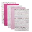 Gerber 5pk Flannel Receiving Blankets - Pink