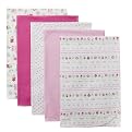 Gerber 5pk Flannel Receiving Blankets - Pink