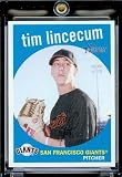 2008 Topps Heritage # 303 Tim Lincecum / San Francisco Giants / MLB Baseball Trading Card in a Protective Screw Down Display Case
