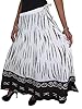 Womens Long Skirt White Printed Cotton Maxi Skirt, New Skirt, Mothers Day Gift Idea