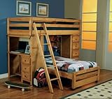 Amber Wash Twin Over Twin Loft Bed by Coaster Furniture