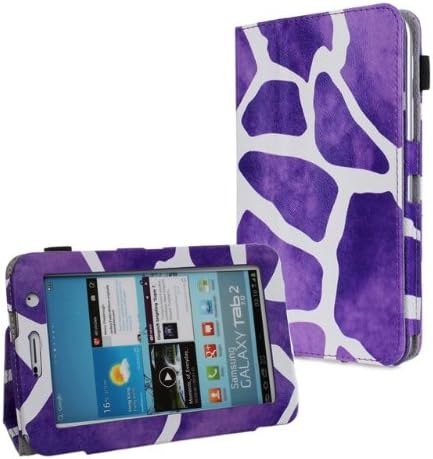 W-RainBow Newest Arrival Animal Camouflage Series Giraffe Pattern Folio Diary Stand Leather Protective Case for Samsung Galaxy Tab 2 7.0-inch P3100/P3110/P3113/P6200(Random Gift 1 Piece Car Sticker)