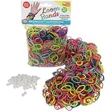 Loom Rubber Bands - 1000 Rubber Band Refill Variety Value Pack with Clips (Rainbow Colors) -  100% Compatible with all Looms