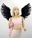 FashionWings (TM) Black Open Swing V Shape Costume Feather Angel Wings Adult Unisex