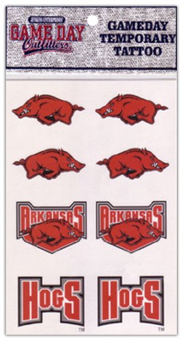 NCAA Arkansas Razorbacks Tattoo at Amazon.com