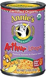 Annie's Homegrown Organic Arthur Loops, 15.0 Ounce Tins (Pack of 12)