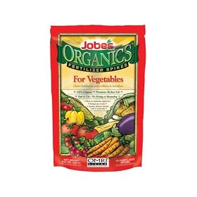 Jobe's 6028 Organic Vegetable Fertilizer Food Spikes, 50-Pack