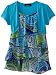 Amy Byer Girls 7-16 Print Chiffon Tier Bolero Twofer Blouse