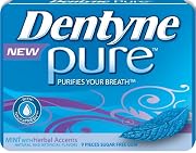 Dentyne Pure Gum Mint with Herbal Accents 9-Piece Packages Pack of 10