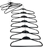 H & L Russel - Cintre - Effet velours - Noir - Lot de 10 (Import Grande Bretagne)