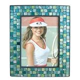 5 x 7 Oceanic Blue Mosaic Glass Picture Frame