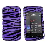For Blackberry Storm 2 Storm2 Hard Case Purple Zebra