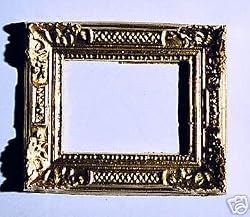 Dollhouse Miniature Gold Resin Frame