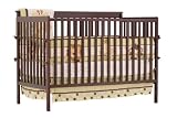 Stork Craft Milan 2-in-1 Fixed Side Convertible Crib, Cherry