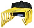 World Sport Set of SIX 12 Inch Agility Hurdles with Carry Bag